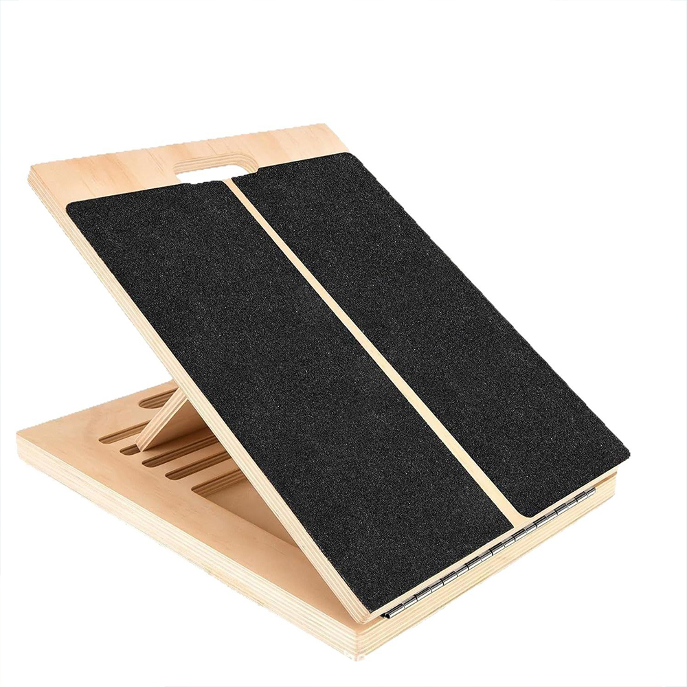 Sports Equipment Suppliers - Foldable Wooden Incline Board Adjustable Calf