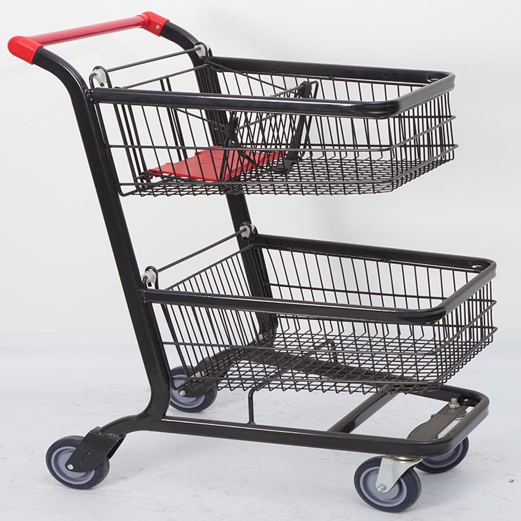 Sports Equipment Trolley - 2 Tier Trolley Cart Double Commercial