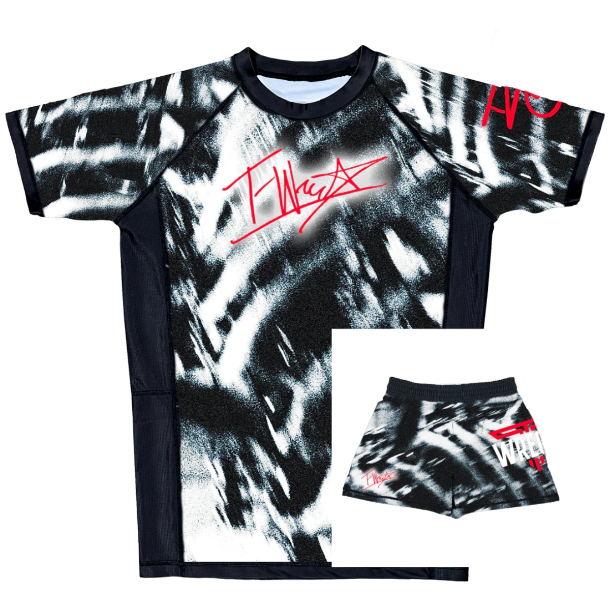 Sports Equipment Set - Twrecks Signature Rash Guard and Gym