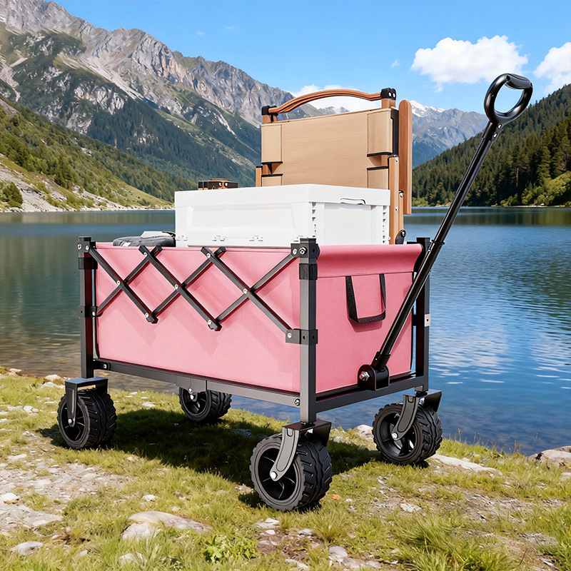 Sports Equipment Trolley - Folding Portable Trolley Cart Camping Picnic