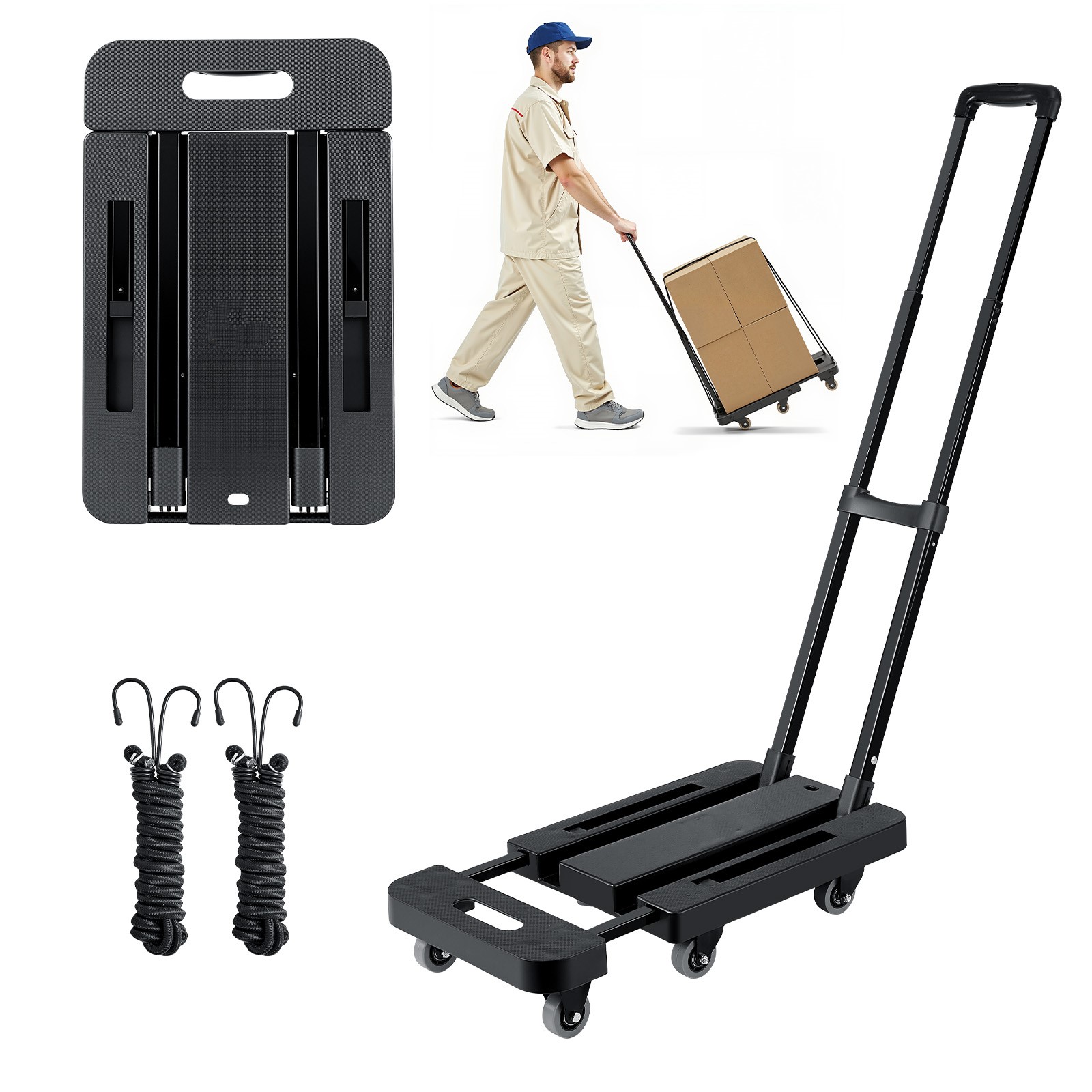 SucceBuy 500LBS Folding Hand T – обзор и цена Sports Equipment Trolley
