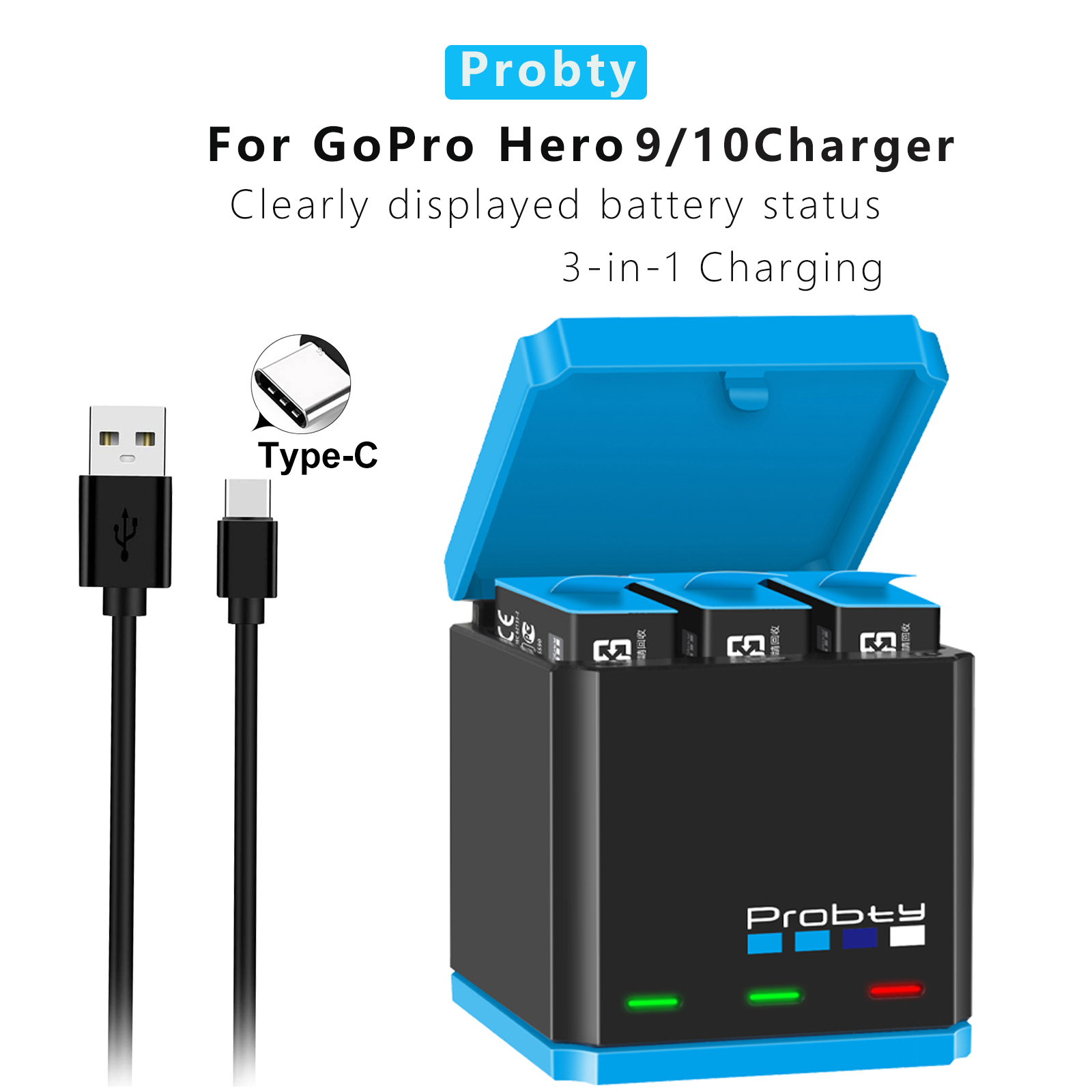For GoPro 12 11 10 Charger, fa – обзор и цена Sports Equipment Cabinet