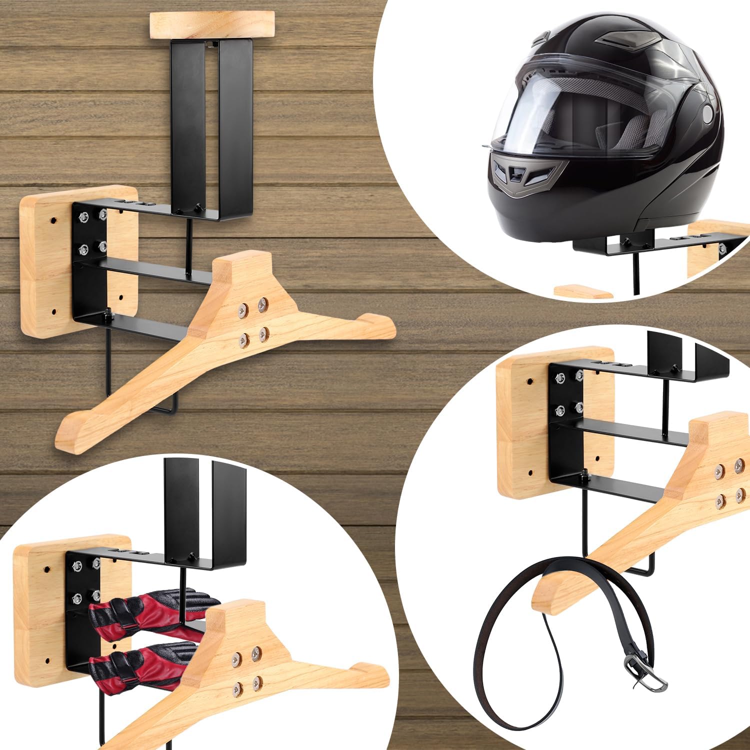 Wood Motorcycle Helmet Holder  – обзор и цена Sports Equipment Organizer Rack