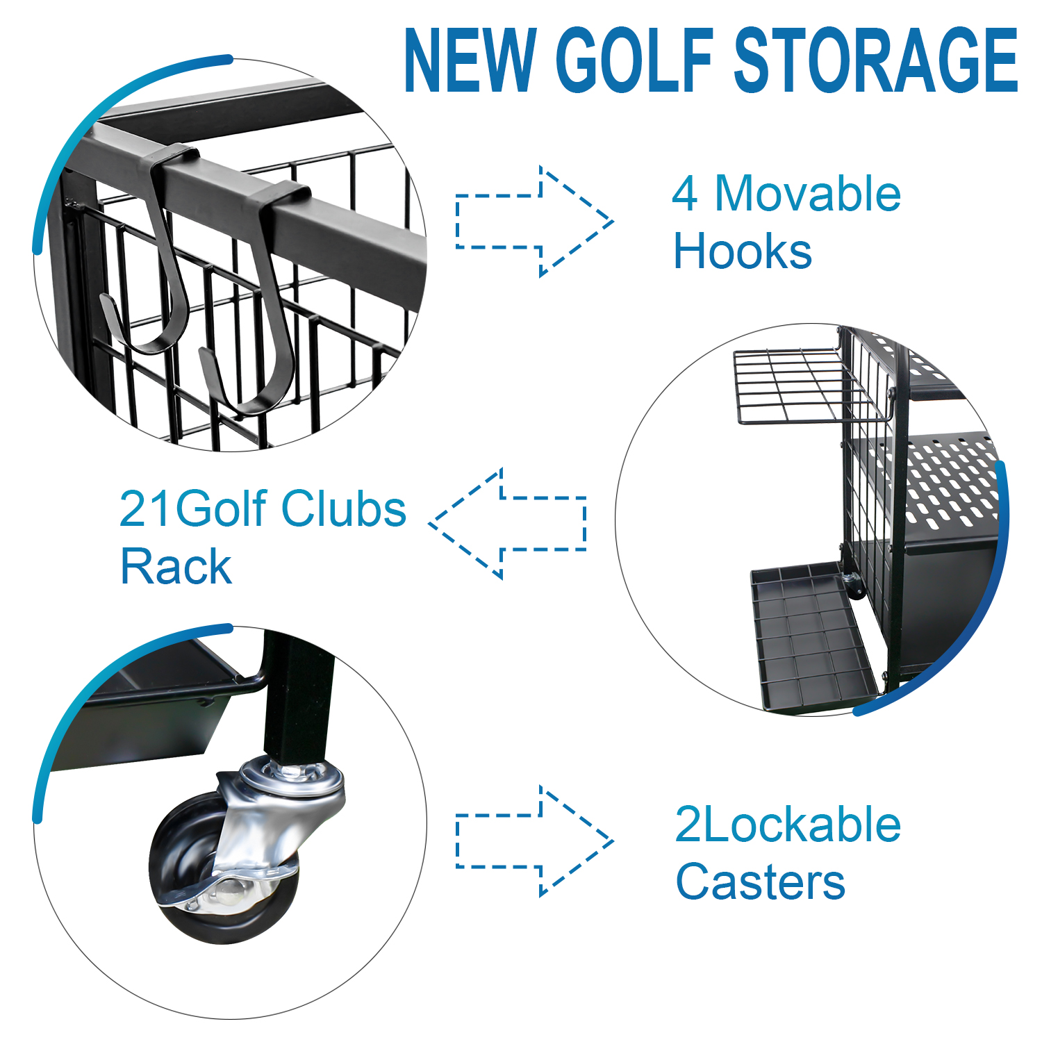 Golf Bag Storage Garage Organi – обзор и цена Sports Equipment Organizer Rack