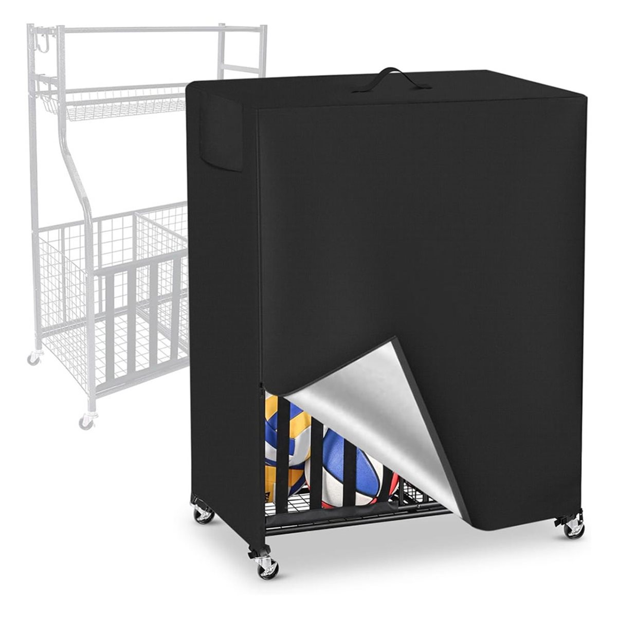 Basketball Rack Cover Garage S – обзор и цена Sports Equipment Organizer Rack