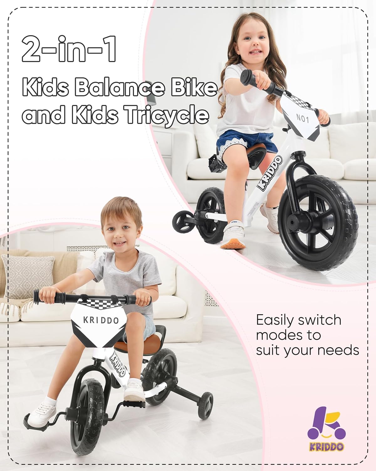 2-in-1 Kids Tricycle and Balan – обзор и цена Balance Bike Kids