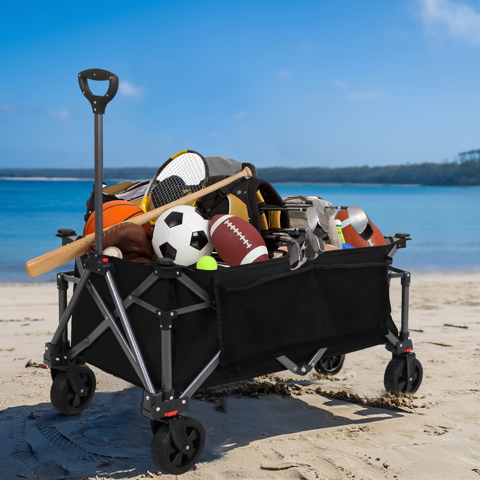 Heavy-Duty Folding Collapsible – обзор и цена Sports Equipment Trolley