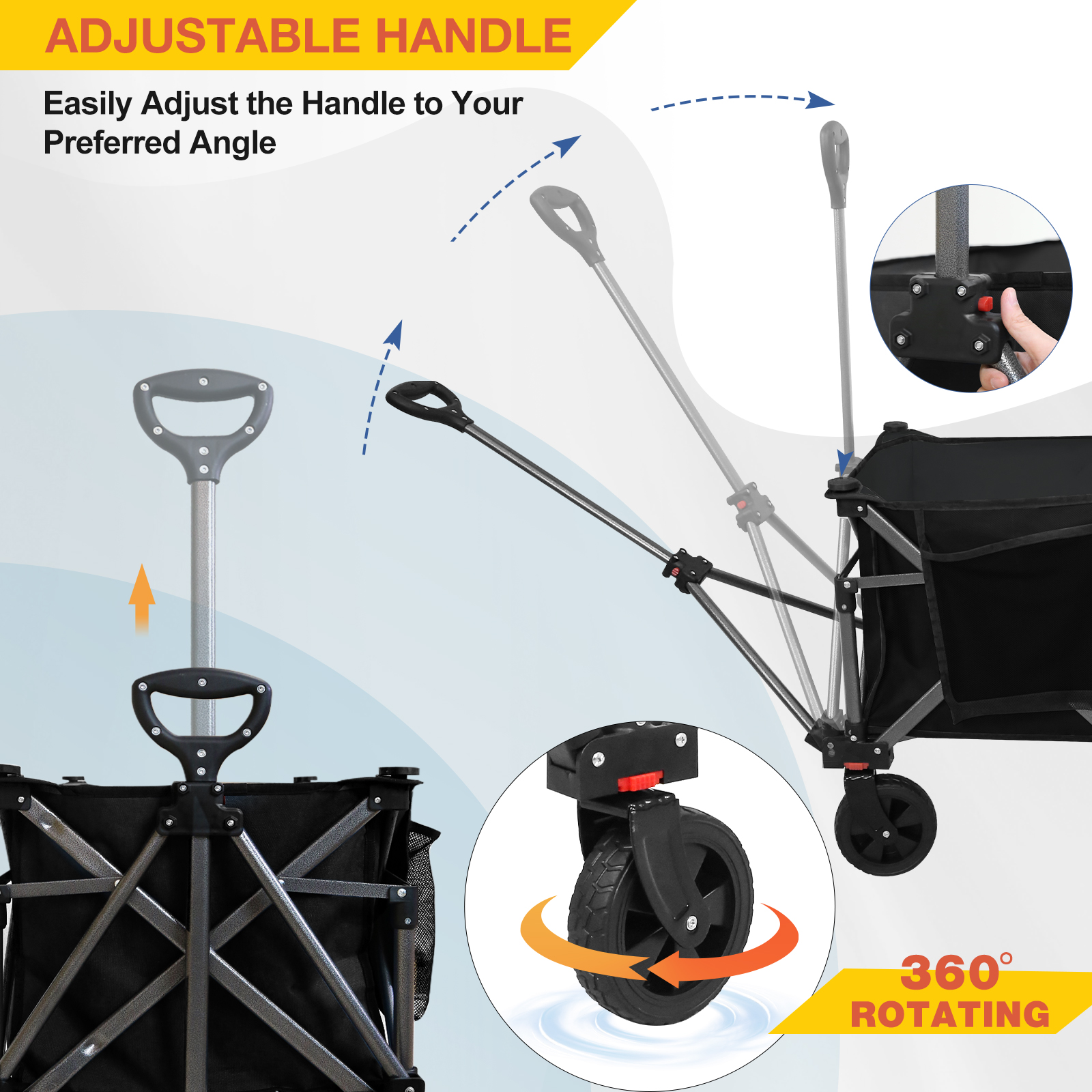 Heavy-Duty Folding Collapsible – обзор и цена Sports Equipment Trolley