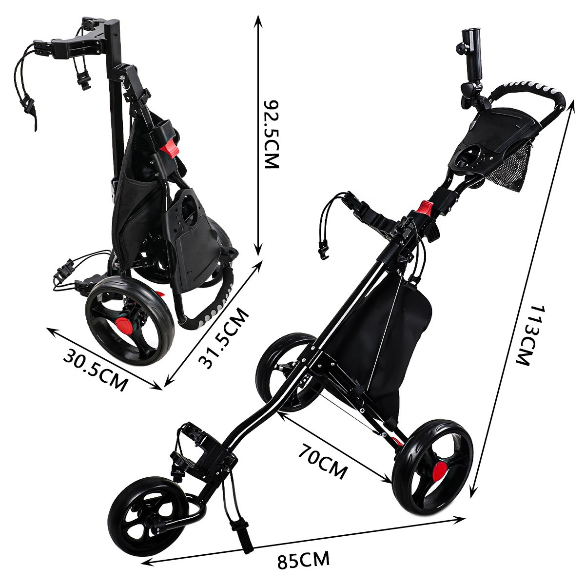 2026 Three-Wheeled Foldable Al – обзор и цена Sports Equipment Trolley