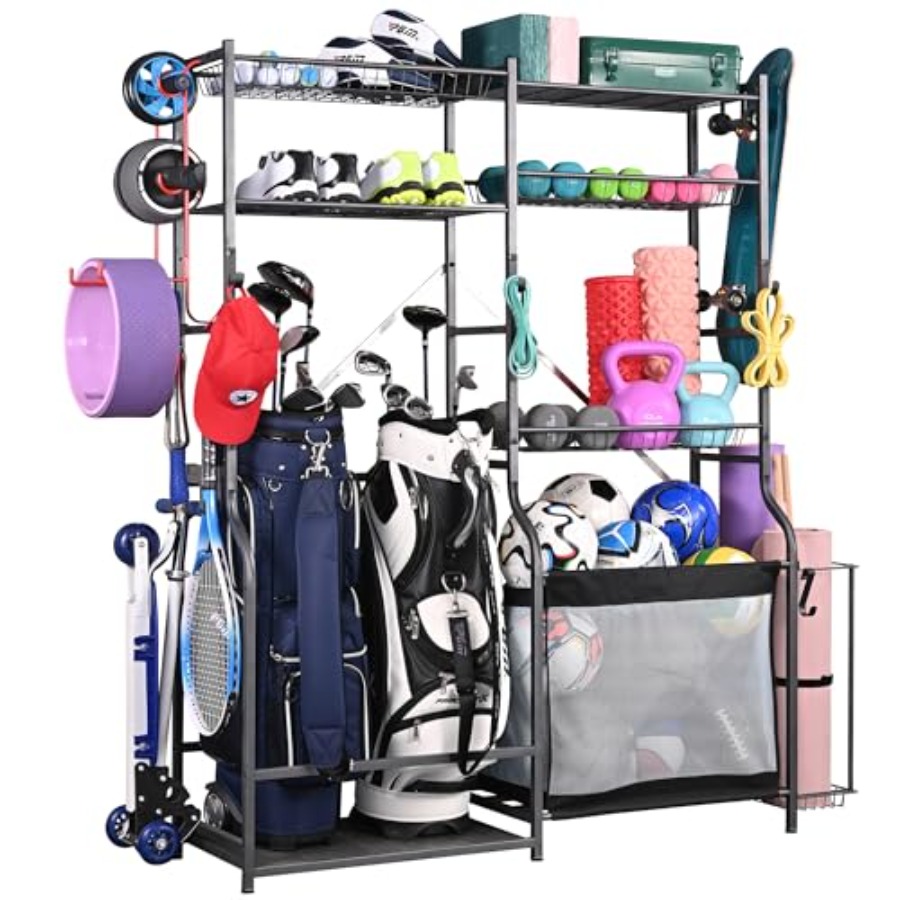 Extra Large Golf Storage Ball  – обзор и цена Sports Equipment Organizer Rack