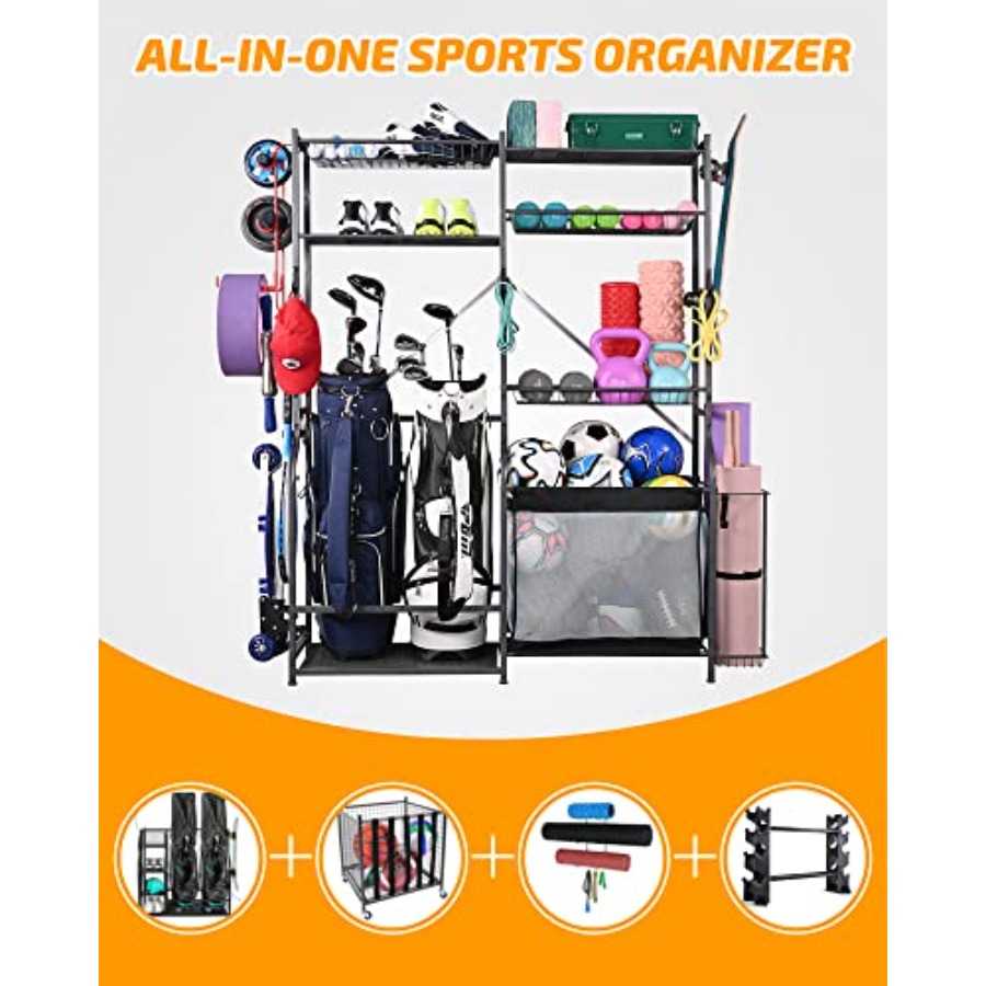 Extra Large Golf Storage Ball  – обзор и цена Sports Equipment Organizer Rack