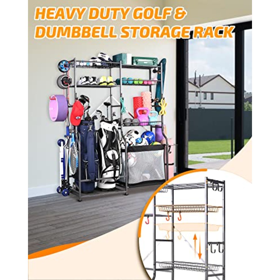 Extra Large Golf Storage Ball  – обзор и цена Sports Equipment Organizer Rack
