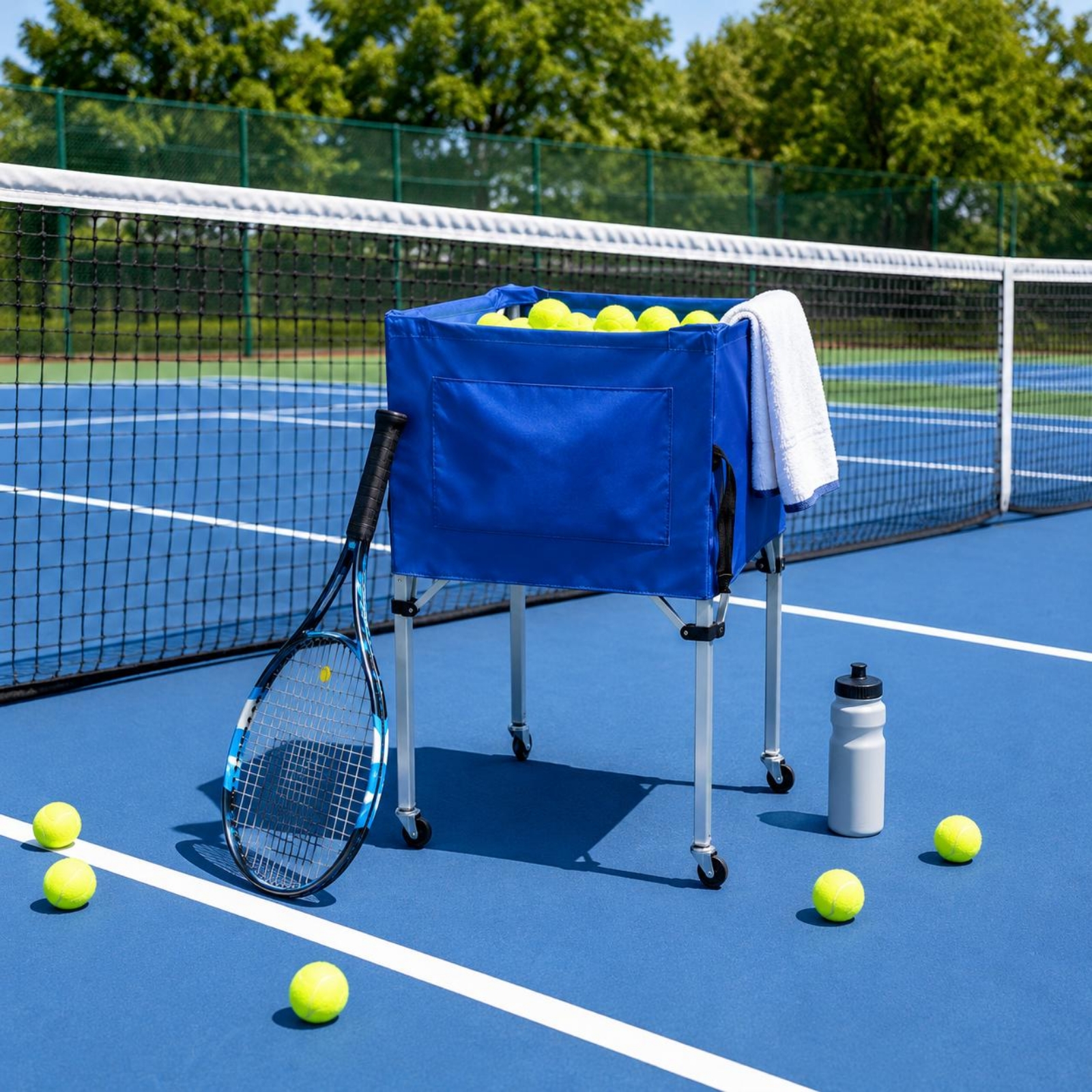 Foldable Tennis Ball Trolley P – обзор и цена Sports Equipment Trolley