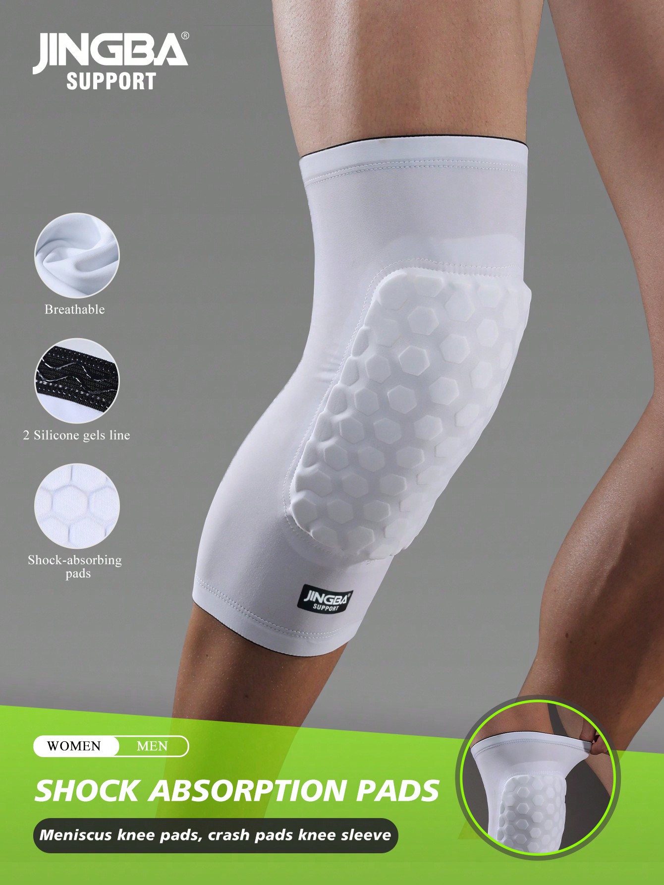 JINGBA SUPPORT 1pc Unisex Hone – обзор и цена Volleyball Knee Pad