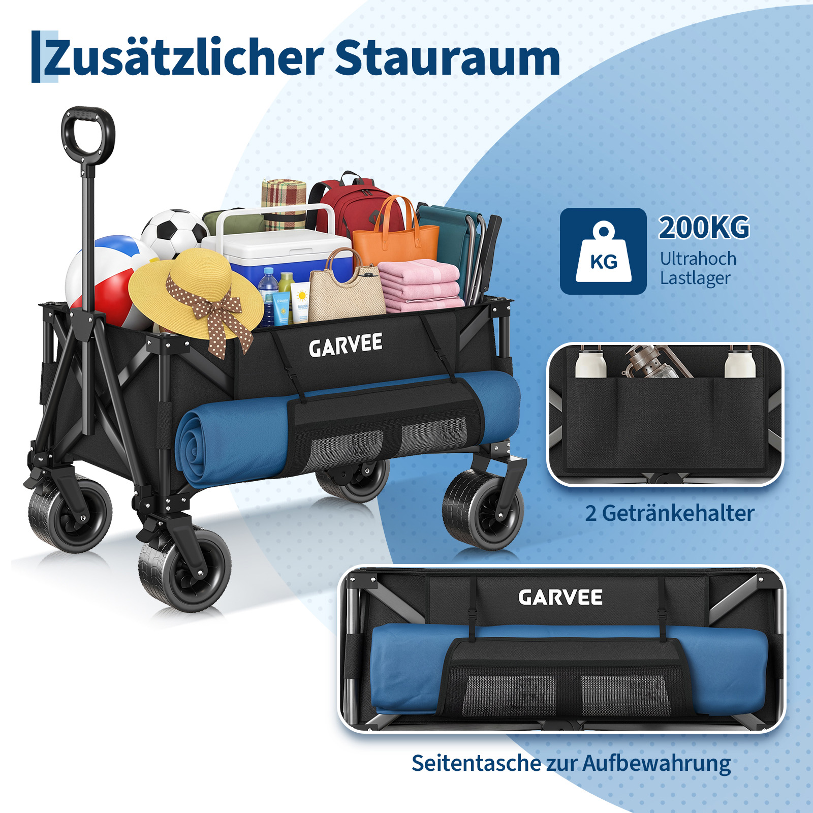 Outdoor Camping Cart with 8 In – обзор и цена Sports Equipment Trolley