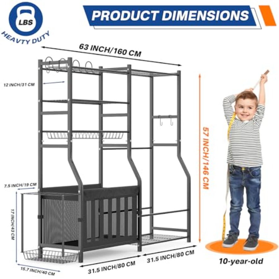 Heavy Duty Garage Sports Equip – обзор и цена Sports Equipment Organizer Rack